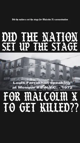 In 1972, Louis Farrakhan spoke at Mosque #7 in NYC—sparking questions about the Nation’s role in shaping the events that led to Malcolm’s death… #malcolmx #nationofislam #blackhistory #uncoverthetruth 