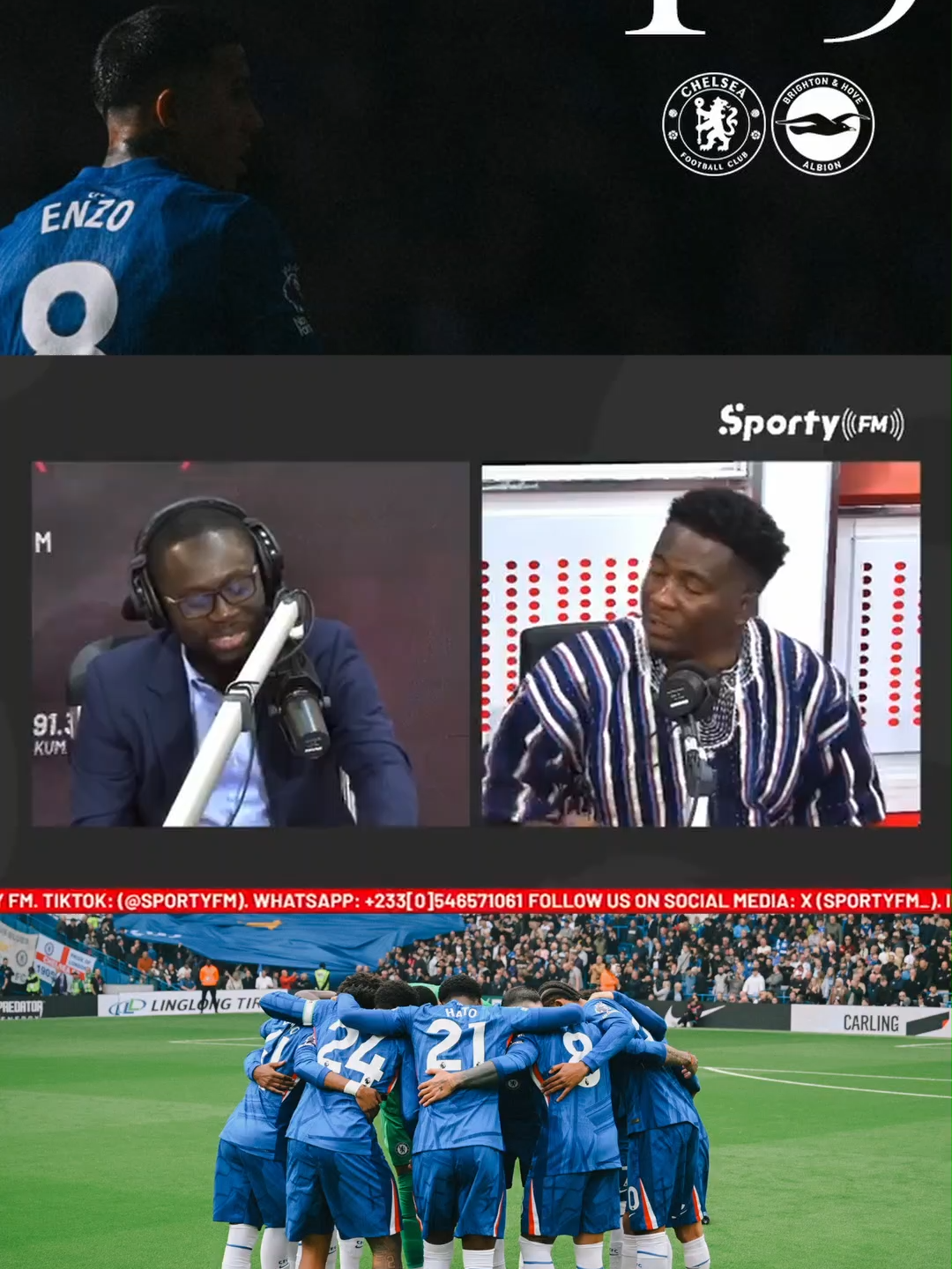 Last Friday, Raymond predicted that #Chelsea would lose to Brighton this weekend. Nathan Quao and ardent Chelsea fan @qwamelarbi1thought that wouldn't happen. 🙅🏾‍♀️ ⏩FT: Chelsea 1 - 3 Brighton. 😂 #sportsontiktok #premierleague
