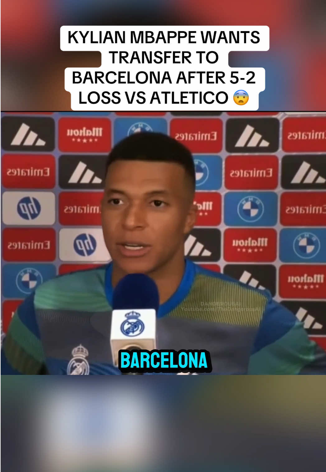 Kylian Mbappe WANTS TRANSFER to Barcelona after Real Madrid 5-2 loss to Atletico Madrid 😨 #realmadrid #atleticomadrid #atleticodemadrid #madrid #mbappe 