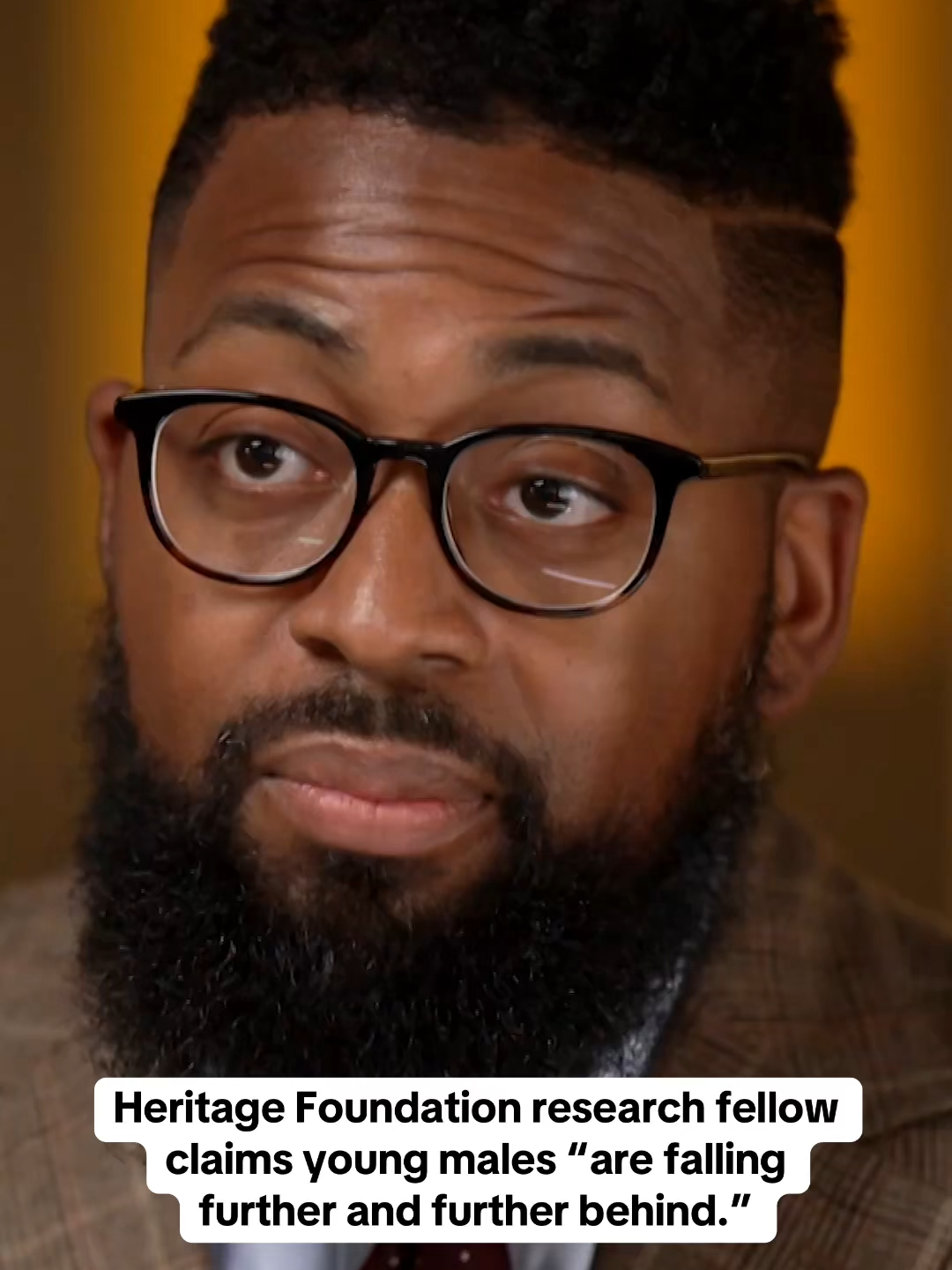 Delano Squires, a research fellow at conservative think tank, the Heritage Foundation, says young men and boys are 