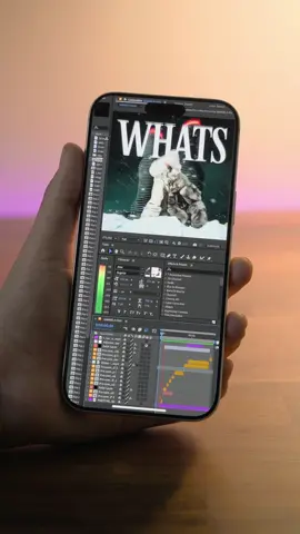 After Effects on the go on the iPhone 17 pro max!  #motiongraphics #typography #drake  #editing #aftereffectsmobile 