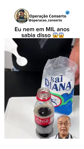 É só colocar sal na coca cola e você vai me agradecer por isso! #dica #reels #foryou #cocacola 