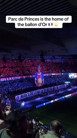PSG fans go all out with a massive tifo to celebrate Ousmane Dembélé’s Ballon d’Or win 🤩🔥 @canalsupporters  #psg #ballondor #parcdesprinces #france 