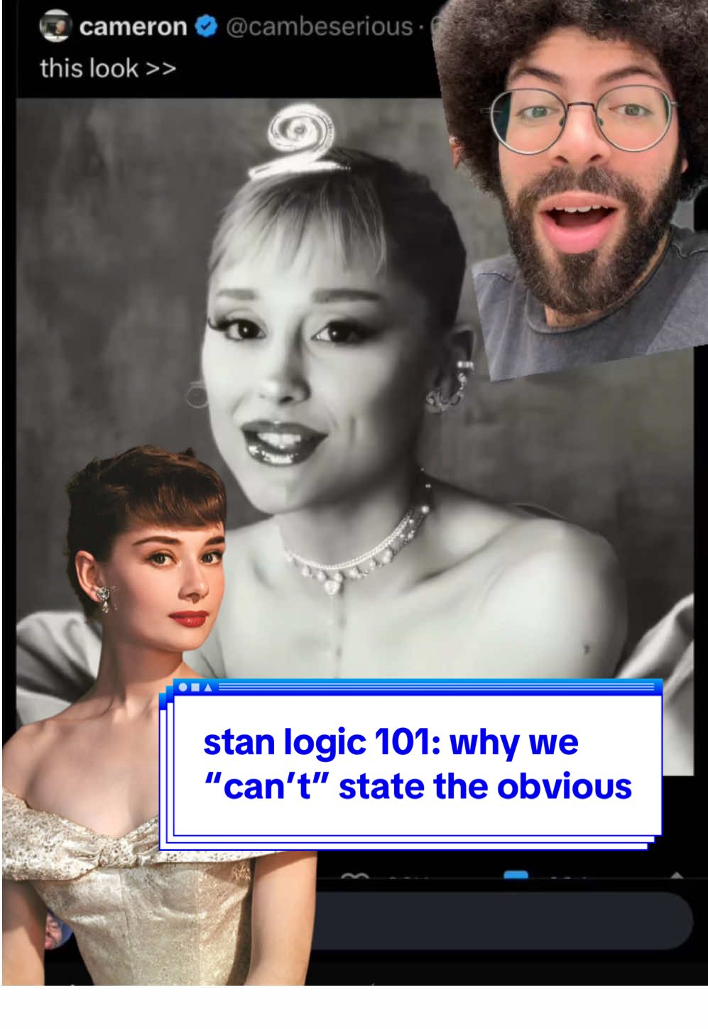 Why we “can’t” say Ariana Grande looks like Audrey Hepburn, according to stan logic.