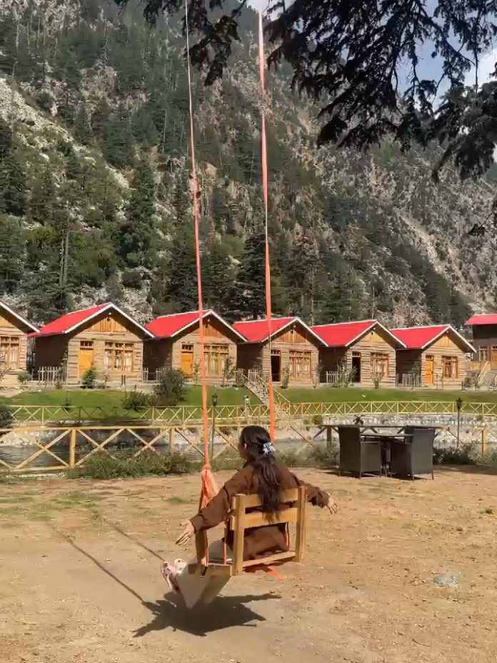 Enjoying the swing in a beautiful nature🌿🌷#travel #fyp #trip #adventure #nature 