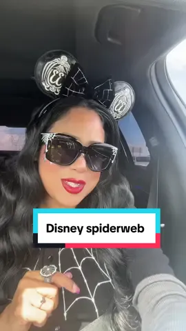 Disney Halloween inspired spiderweb outfit. If you see me come up and say hi. #disneyland #disneyhalloween #disneygiveaway #baublebar #club33merch 