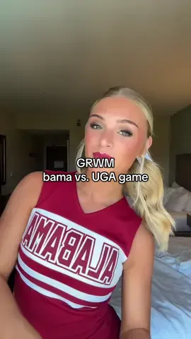 roll tide 😌❤️ #grwm #football #collegecheer #alabamafootball #bamacheer 