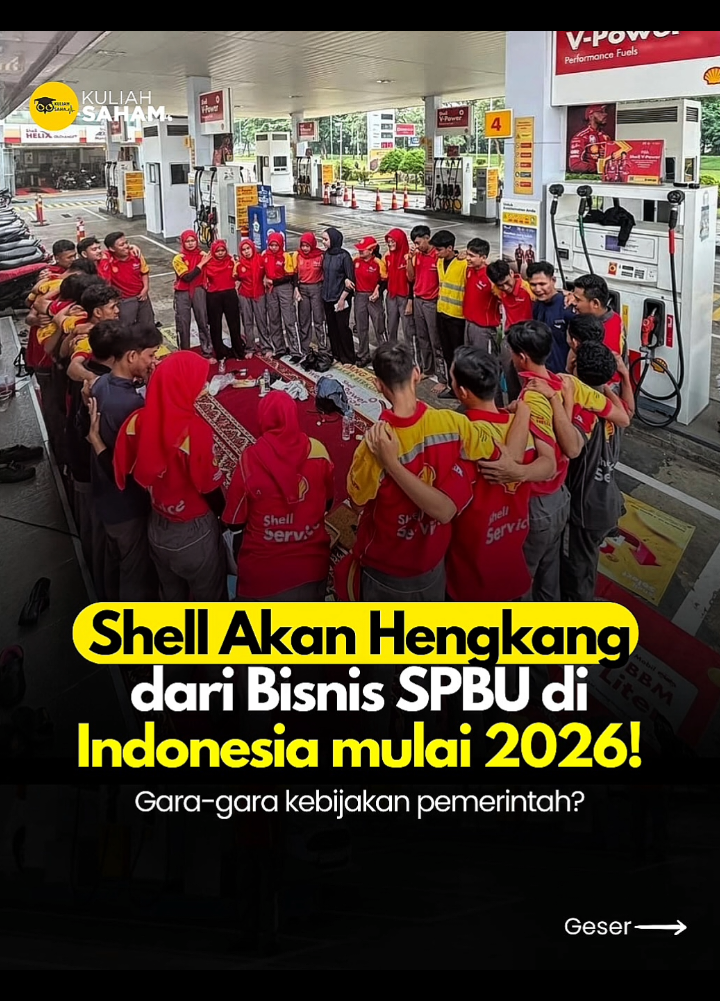 kalo bnr ini terjadi ke pemilikan telah d ganti,, shell akan menjual pelumas saja. di khawitar kan spbu swasta juga akan seperti ini,, dan jng lupa petronas perna merasakan menanam saham di indonesia,, sblm shell ada  ujung²nya begitulahh😭 #shell #shellindonesia #bbm  #hengkang 