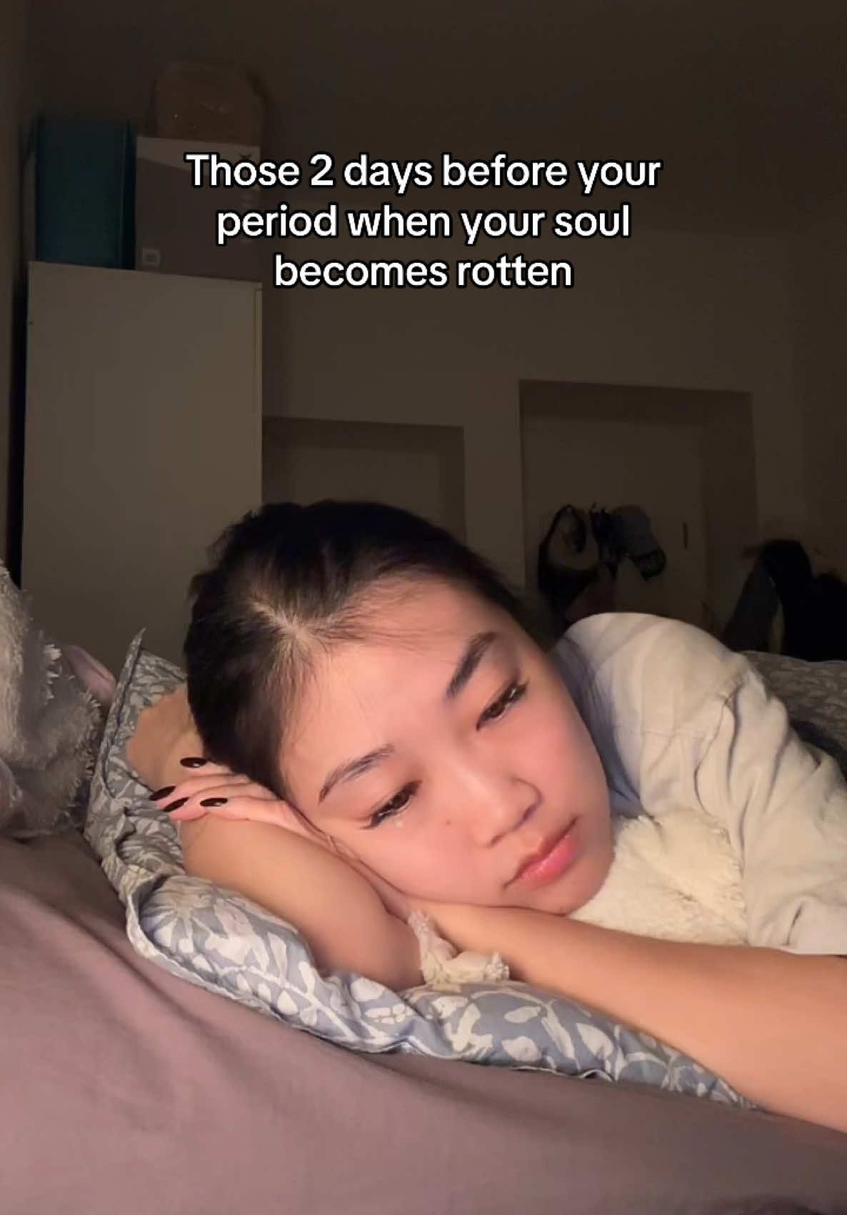 Its that time of the month again 🥹 #relatable #period #girlsproblems #moody #crying 