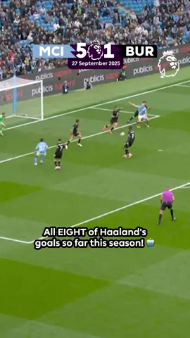Erling Haaland has EIGHT goals in the opening six matches of the 2025/26 season 😅 #PremierLeague @Manchester City 