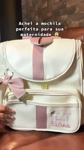 Kit 2 Peças Maternidade Bolsa Mochila Personalizado Térmica Impermeável, tá linda 🥰😍  ##mochila##bolsamaternidade##bebes##maternidade##shopee