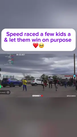 @IShowSpeed raced a few kids & let them win on purpose 🥺❤️ w speed‼️ #ishowspeed #fyp #foryoupage #viral 