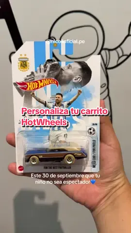Realizamos el diseño personalizado listo para imprimir o si deseas te lo vendemos totalmente personalizado, pedidos al: 977 820 982💙#carritoshotwheels #hotwheelspersonalizado #messi #hotwheels #30deseptiembre 