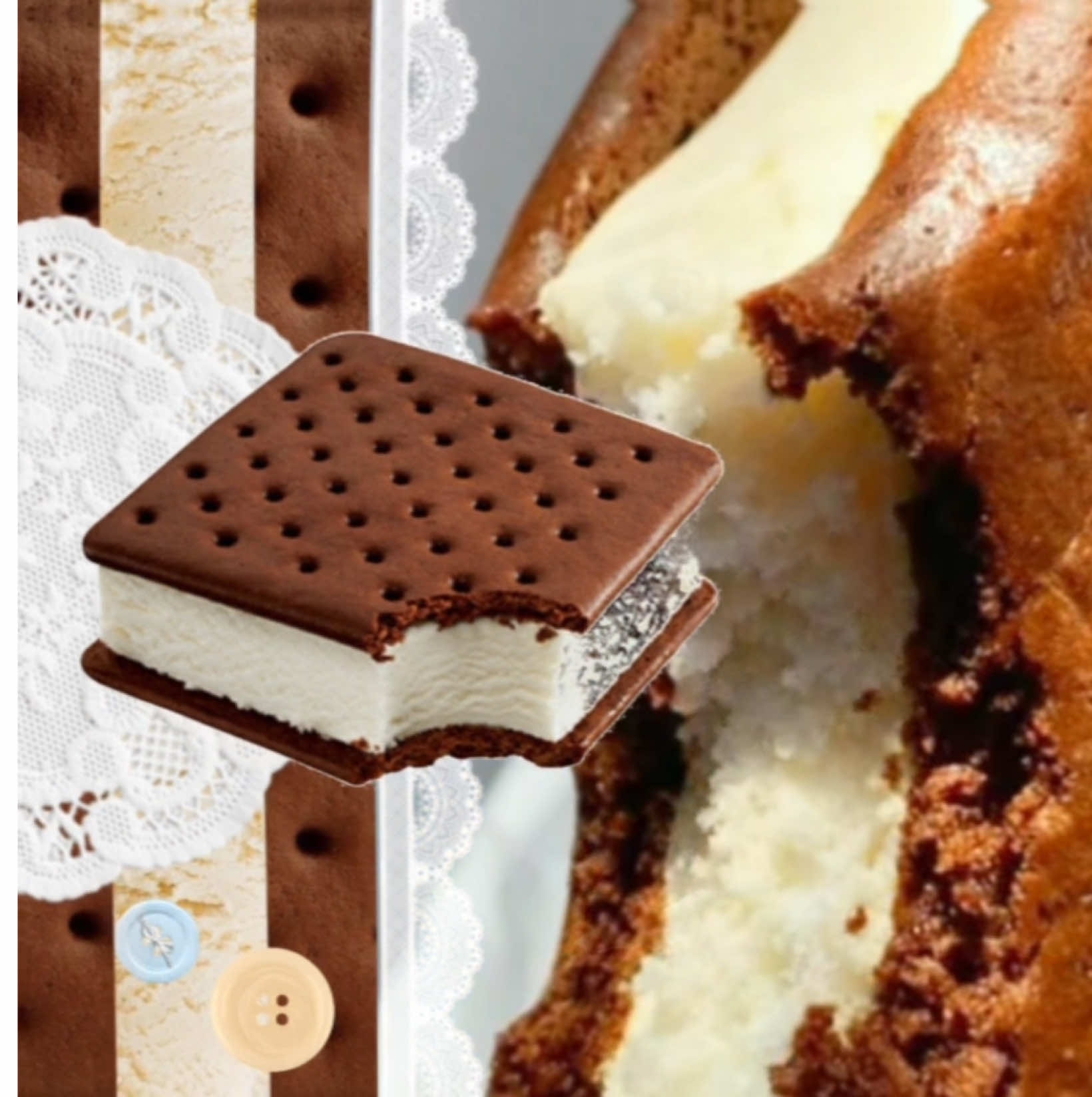 — chocolate ice cream sandwich moodboard 🍫  #food #aesthetic #moodboard #foryoupage #fyp 