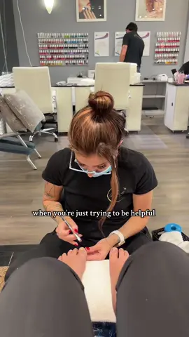 God forbid a girl helps out her nail tech @Etoile Salon 🤷‍♀️💕#nailtech #pedicure #nailsalon #nailtok #fyp 