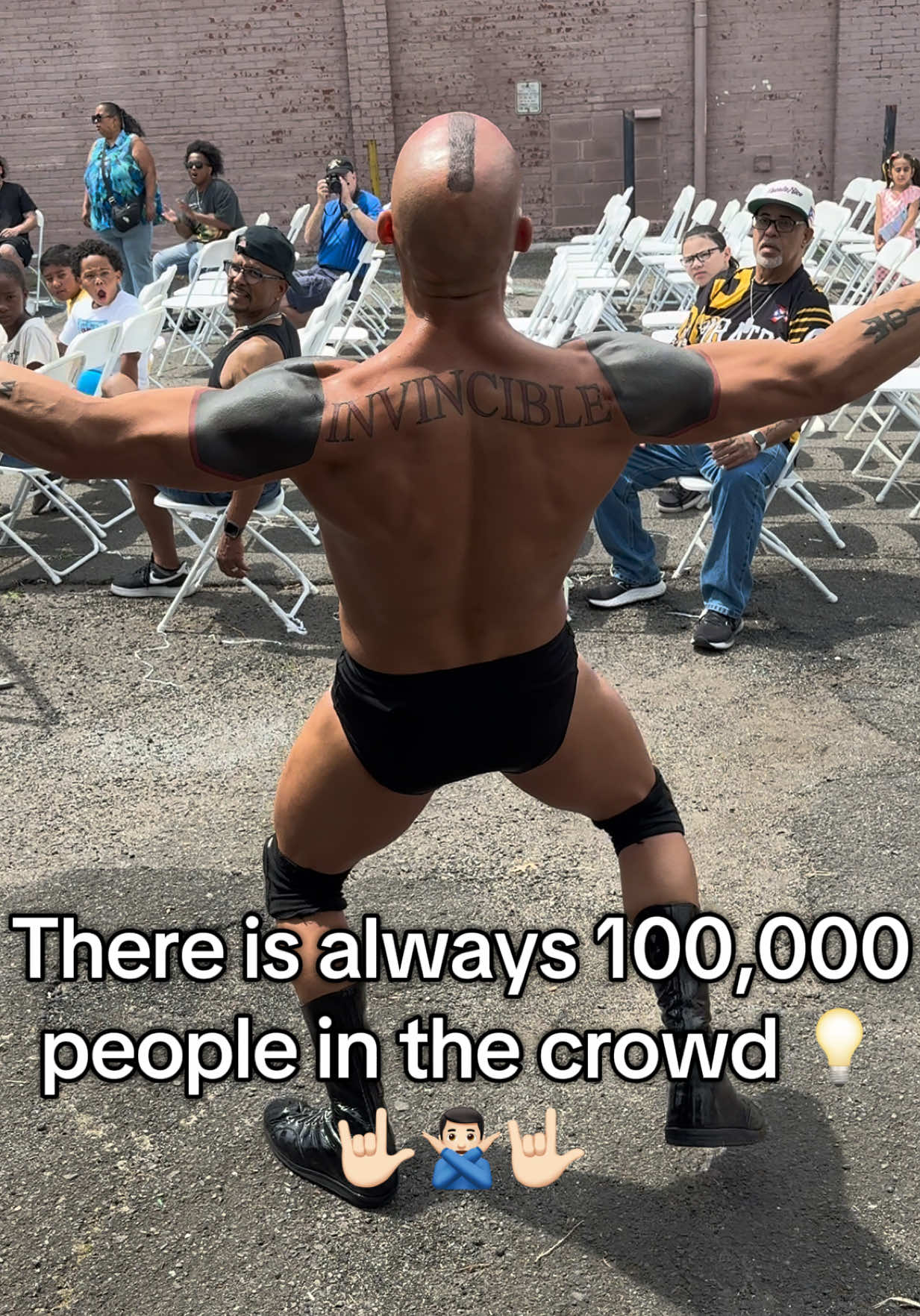 There is always 100,000 people in the crowd!! 