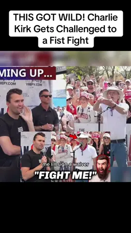 THIS GOT WILD! Charlie Kirk Gets Challenged to a Fist Fight #devingibson #fyp #breakingnews #news #donnaltrump 