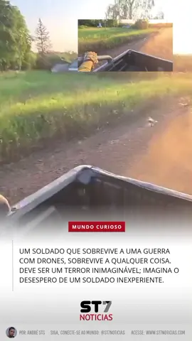 Um soldado que sobrevive a uma guerra com drones, sobrevive a qualquer coisa. deve ser um terror inimaginável, só imagina o desespero de um soldado inexperiente #st7noticias #guerraadrones #guerra 