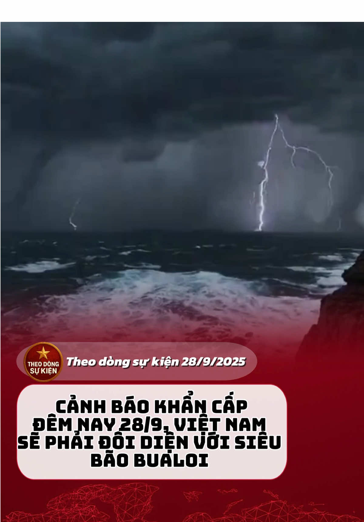 Cảnh báo khẩn cấp!  Đêm nay 28/9, Việt Nam sẽ phải đối diện với siêu bão Bualoi – cơn ác mộng tàn khốc nhất trong lịch sử hiện đại. #sieubaobualoi #dubaothoitiet #sieubaobualoihomnay #sieubaomoinhat #tinbaomoinhat 