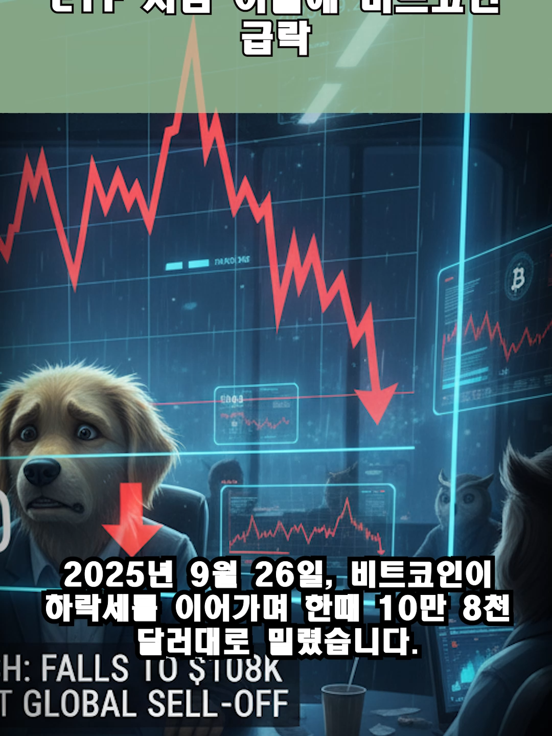 하루 만에 3,600억 원 유출... ETF 자금 이탈에 비트코인 급락 #Bitcoin, #FearAndGreed, #CryptoCrash, #ETFBTC, #FederalReserve, #SupportLevel, #BTCprice, #DigitalAssets, #RateCutExpectation, #MarketSentiment