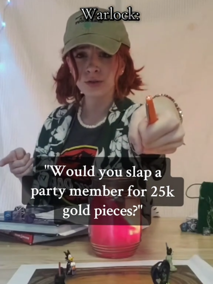 Would one of your party members slap you for 25k gold pieces?? #dnd #dndtiktok #fantasy #dndparty #rogue 