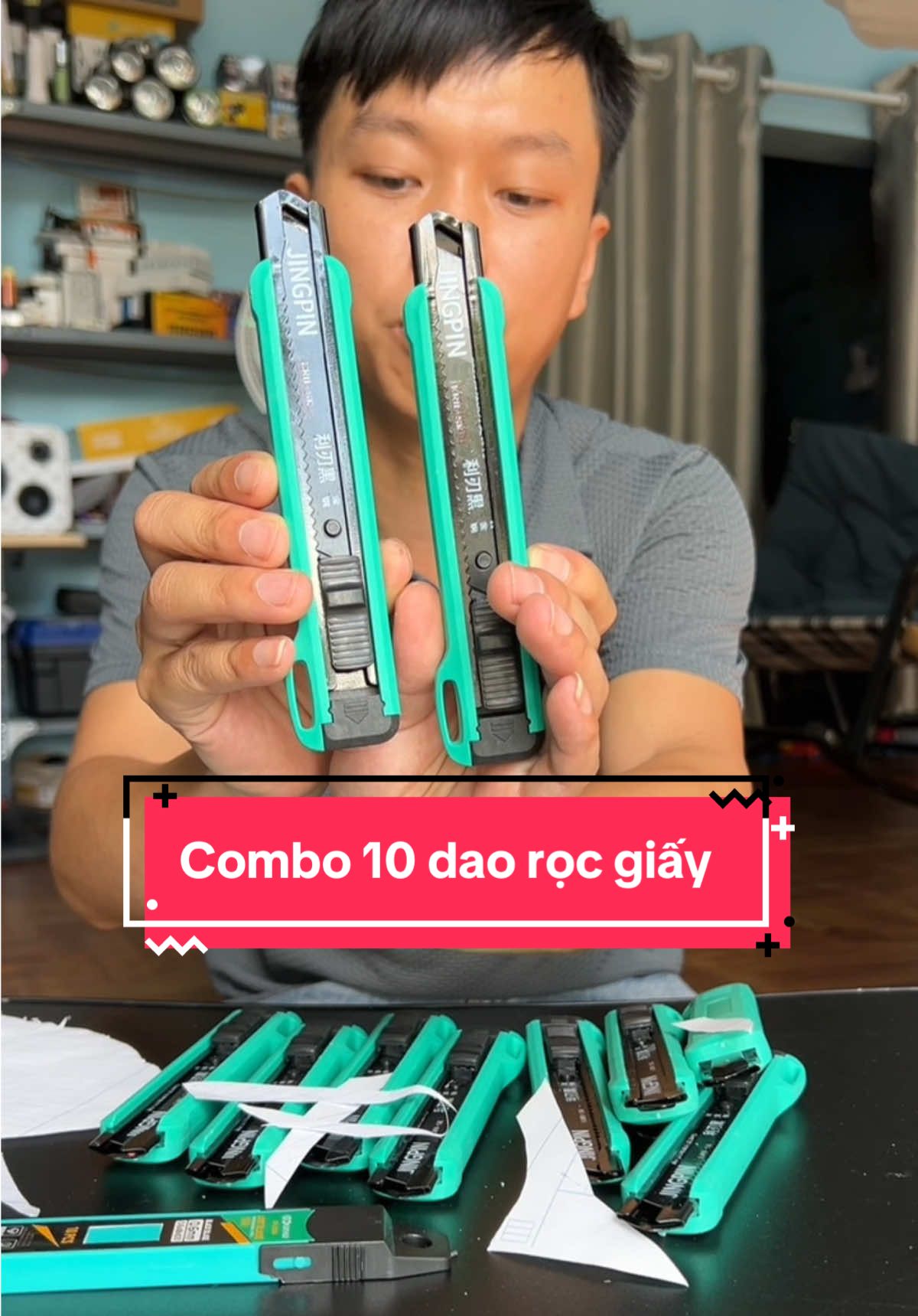 Combo 10 dao rọc giấy gửi kèm lưỡi dao sk4 