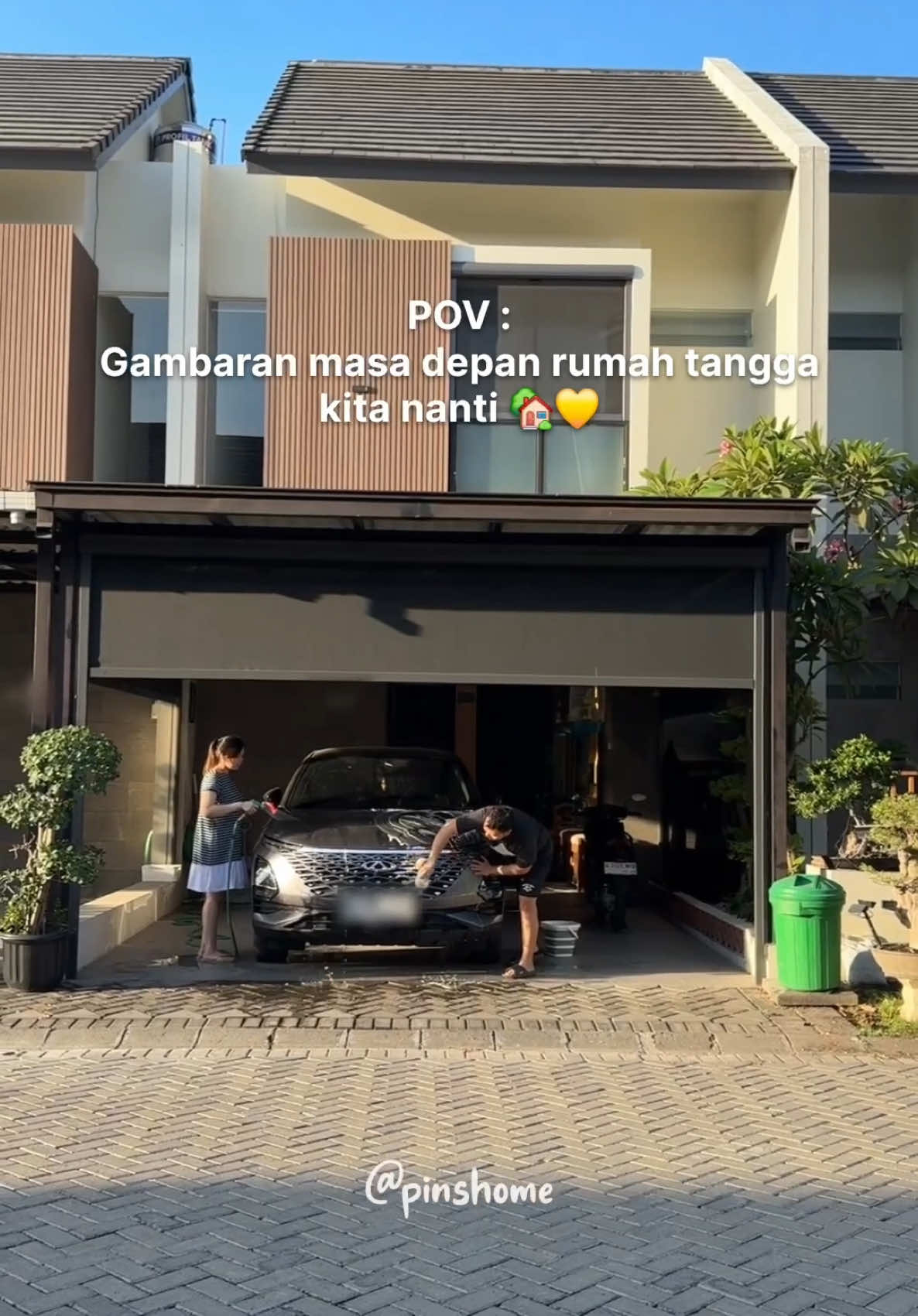 gambaran masa depan rumah tangga kalian nnti 🏡💛 #pinshome #pov #rumahtangga #inspirasirumah #carport #terasdepanrumah 