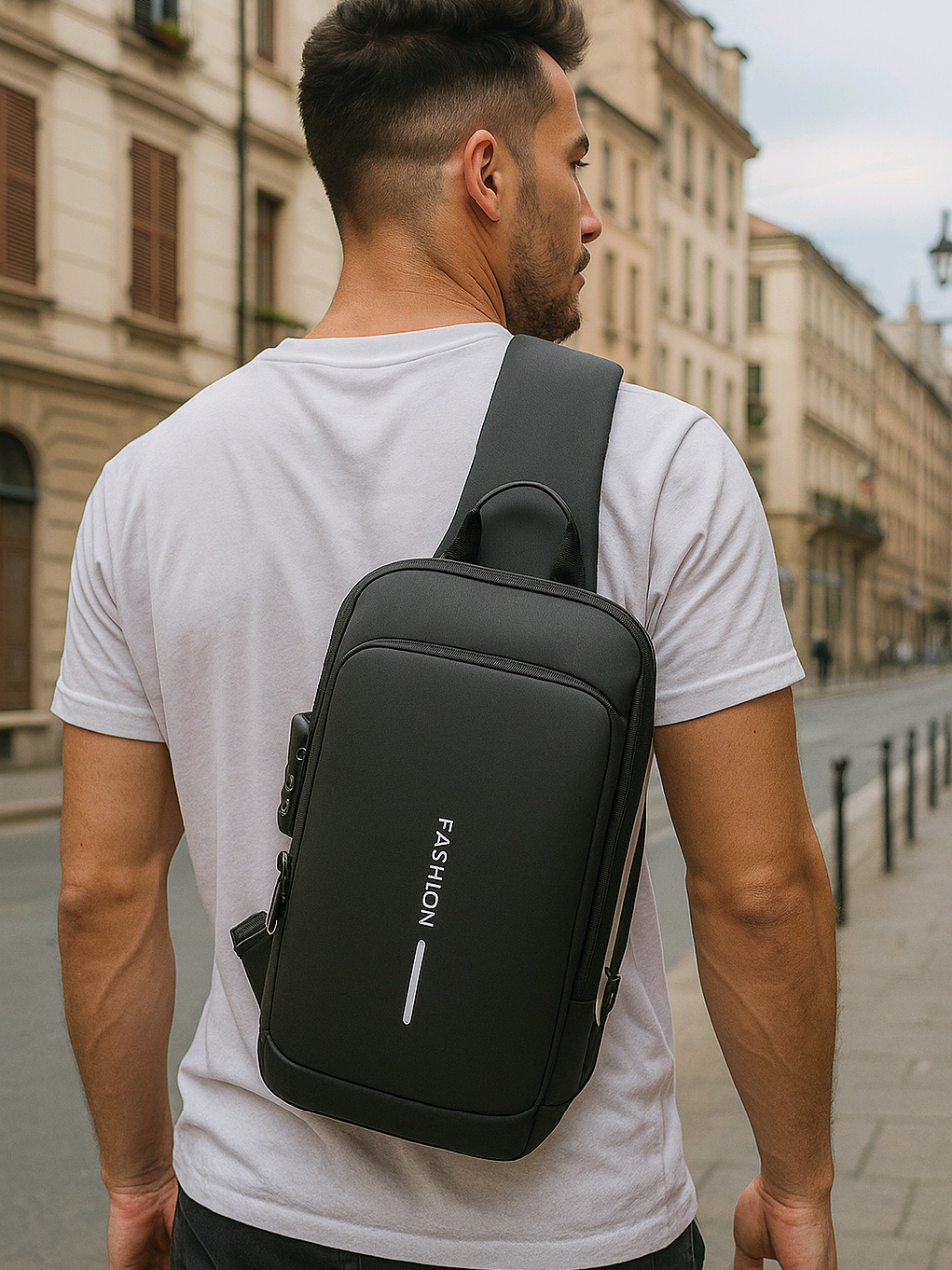Mochila de peito compacta, à prova d’água e com trava de segurança! Cabe tudo o que você precisa sem ocupar espaço. Praticidade, estilo, segurança = perfeita pro seu dia a dia! #mochila #modafeminina  #modamasculina #fyp #estilourbano 