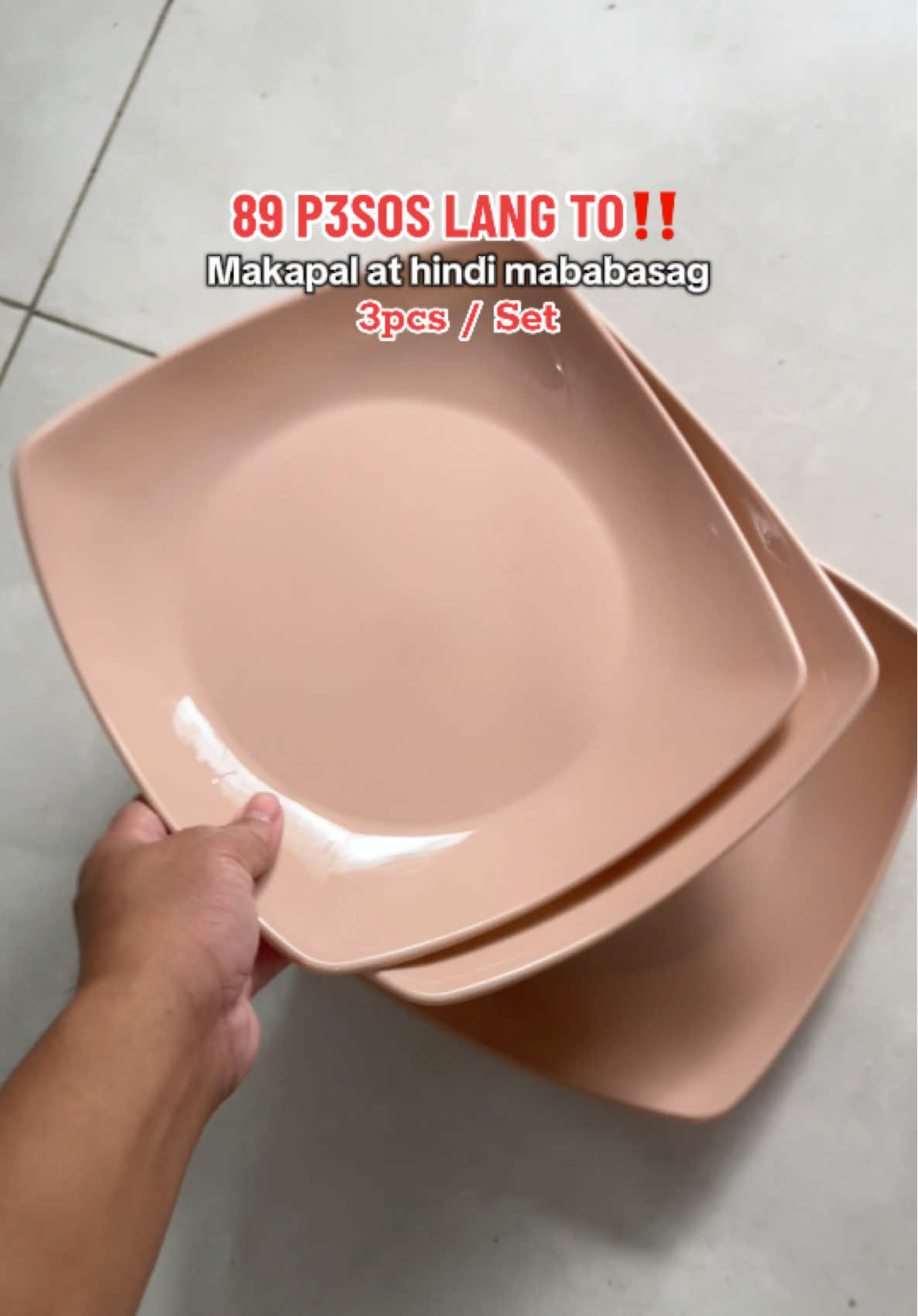 Makapal at hindi nababasag na pinggan! #Plates #DinnerPlates #KitchenFinds #PlateSet #Tableware 