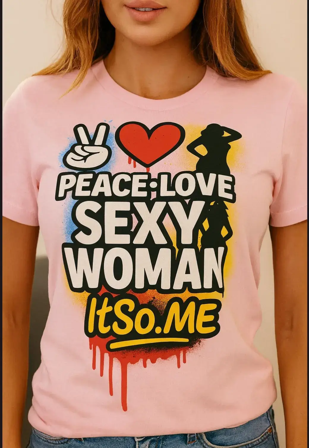 Turn heads and own your confidence ✌️❤️🔥 This bold graffiti-style Peace • Love • Sexy Woman tee is made for women who embrace their power, beauty, and energy. Perfect for nights out, casual wear, or gifting to the queen in your life — because sexy is more than a look, it’s a lifestyle. http:/ItSo.Me #PeaceLoveSexyWoman, #ItSoDotMe, #SexyVibes, #ConfidentWoman, #SexyAndStrong, , , , , , , , , , , , , , , , , , , , , , , , 