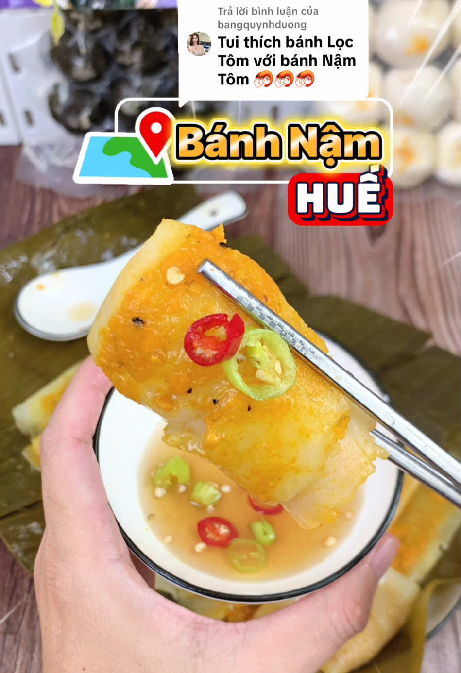 Trả lời @bangquynhduong Bánh Nậm đây nha bà ơi chuẩn vị Huế nha 🦐🦐🦐 #banhnam #banhnamhue #dacsanhue #hueonefood #dulichhue 