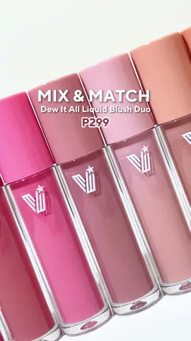 Mix & Match 2 shades of your fave Dew It All Liquid Blush 💕 #vicecosmetics #fyp 