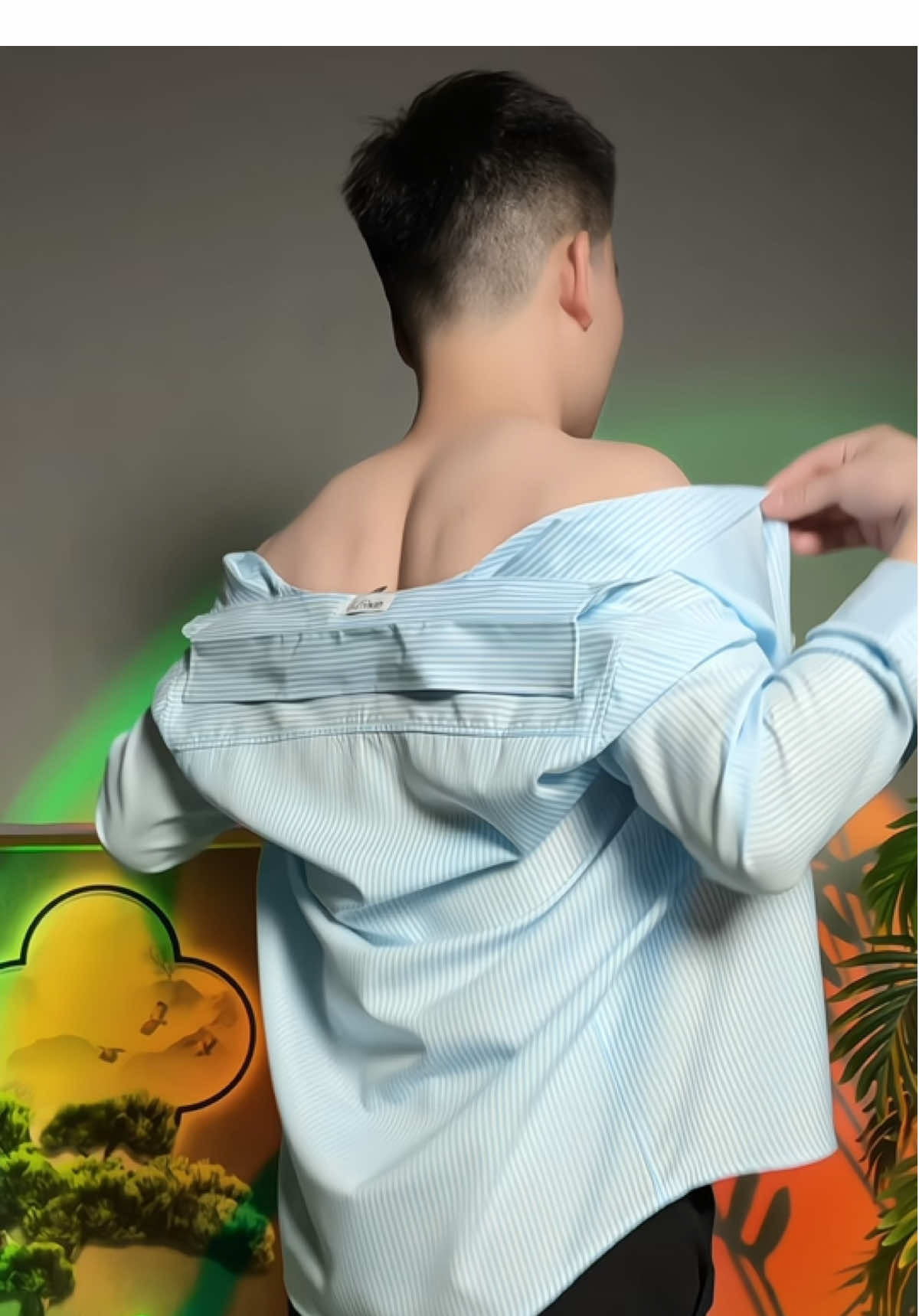 Áo Sơ Mi Tay Dài Kẻ Sọc GenAlpha Over Size, sơ mi sọc túi bản cao cấp Trẻ Trung #aosomi #aosominam #thoitrangnam #phoidonam #xuhướng 