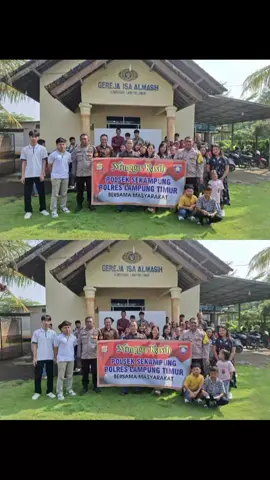 Giat Minggu kasih Polsek Sekampung di Gereja Isa Al-Masih desa sumbersari kecamatan sekampung  #polripresisi  #polseksekampung  #polreslampungtimur  #poldalampung  #mabespolri 