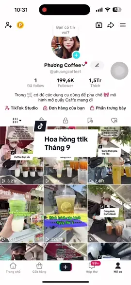 Cảm ơn và luôn biết ơn tình cảm của mọi người dành cho Phương 🥰❤️.. #ttlktiktokshop #caphemangdi #congthucphache #dungcuphache 