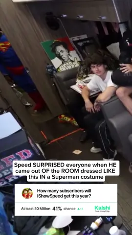 Speed SURPRISED everyone when HE came out OF the ROOM dressed LIKE this IN a Superman costume #speed #costume #surprised #foryou 