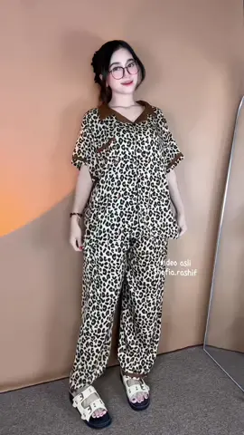 Rekomendasi oneset leopard kancing bahan rayon adem halus🫶🏻 #oneset #onesetviral #onesetkekinian #onesetrayon 