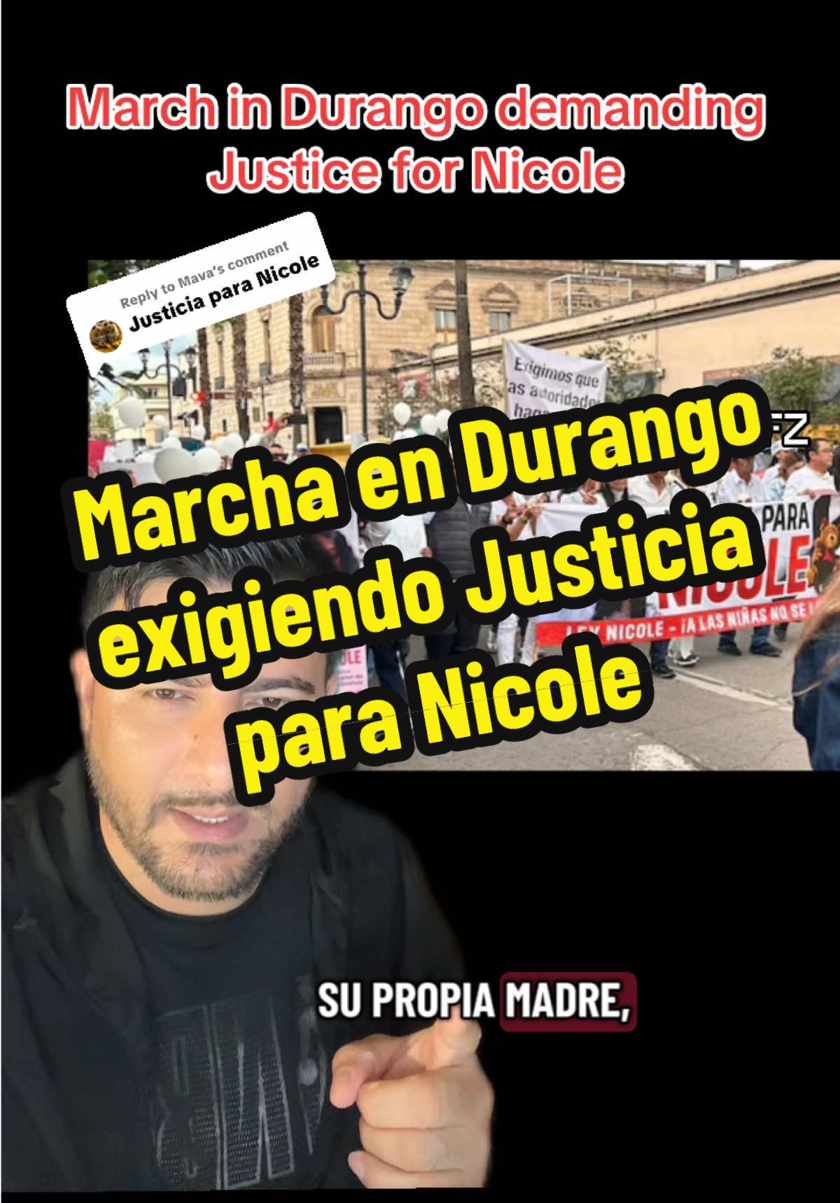Replying to @Mava   Marcha en Durango exigiendo Justicia para Nicole #palomanicole #carlossaidarellano #victormanuelrosales #sighfridfz  #greenscreenvideo  