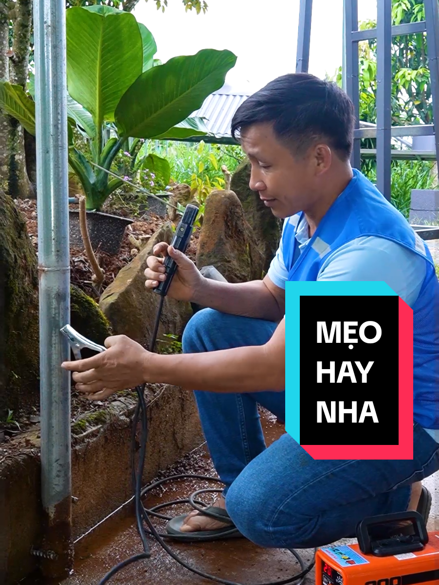 mẹo kẹp mát máy hàn khi gặp sắt lớn. #binhdiennuoc #meohay #chiase #mayhan #kinhnghiem 