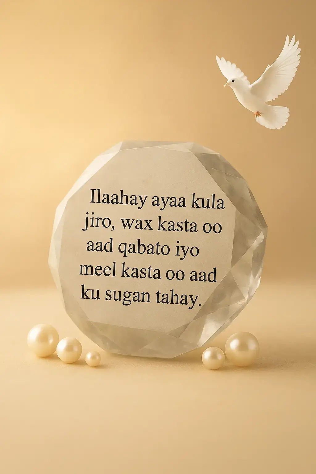 Noloshu waxay leedahay safar dheer oo mararka qaar adkaada, mararka kalena fududaata. Qof kastaa wuxuu wajahaa duruufo iyo xaalado kala duwan oo tijaabiya sabrkiisa, awooddiisa iyo rumaysadkiisa. Laakiin hal xaqiiqo ayaa dejinaysa qalbiga: Ilaahay mar walba waa kula jiraa. Markaad shaqo ku jirto, markaad go’aan adag gaareyso, markaad murugo dareento ama farxad ku jirto — joogitaanka Ilaahay ayaa ku hareer yaal. Waa xasuusin ah in aanad weligaa kelinayn, meel kasta oo aad tagto, Alle wuu ogyahay, wuu ku arkaa, wuuna ku garab istaagayaa. Haddii aad dareento culays ama walbahaar, ogow in Ilaahay uu yahay dajiyahaaga. Haddii aad hesho guul iyo farxad, ogow waa deeqdiisa. Sidaas darteed, kalsooni ku qab in talaabo kasta oo aad qaaddo uu Ilaahay kula jiro, wax kasta oo aad qabato iyo meel kasta oo aad ku sugan tahay.