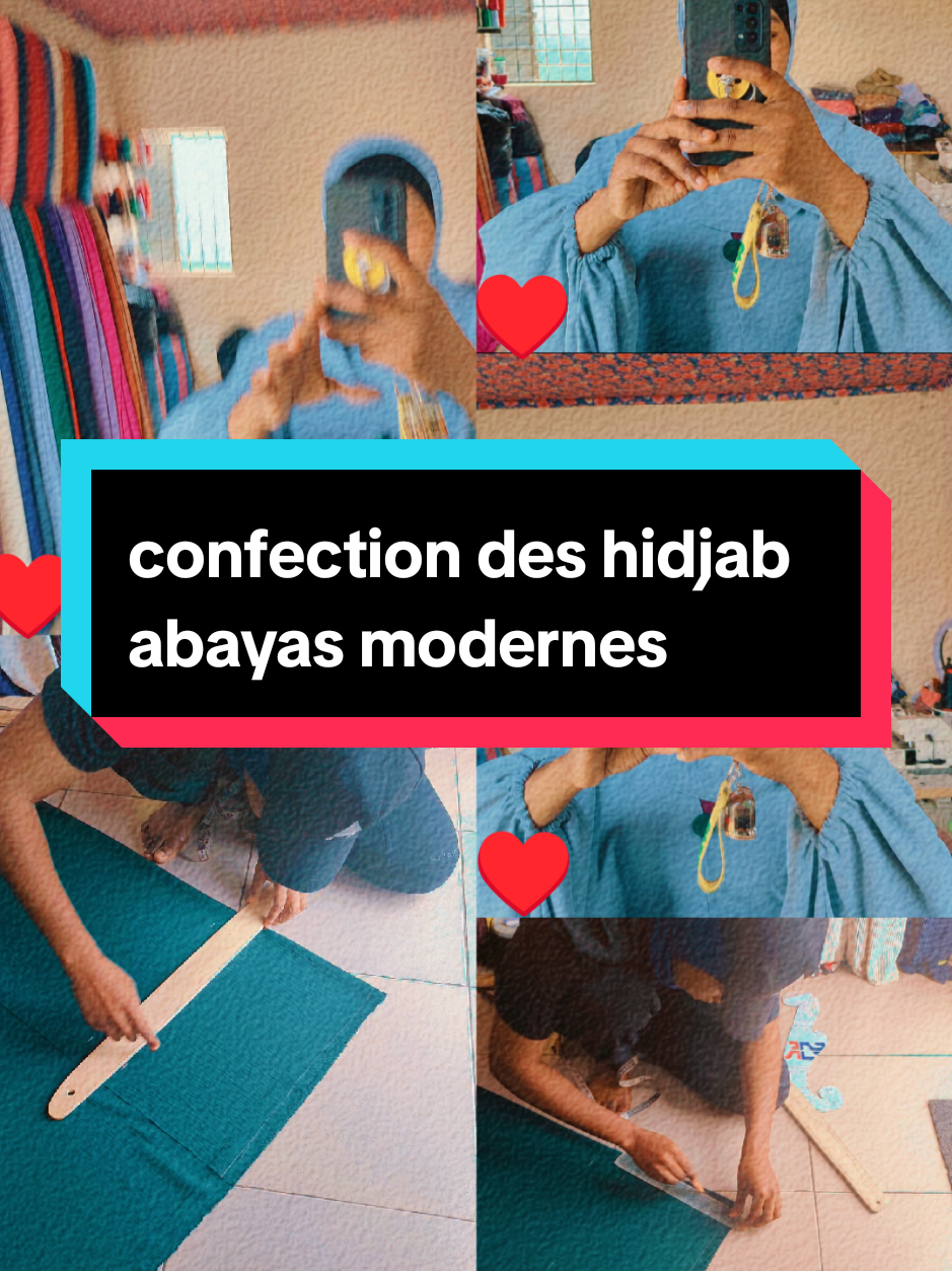 confection des hidjab abayas modernes #muslimtiktok #abayastyle #venteenligne #tiktok #fyp 