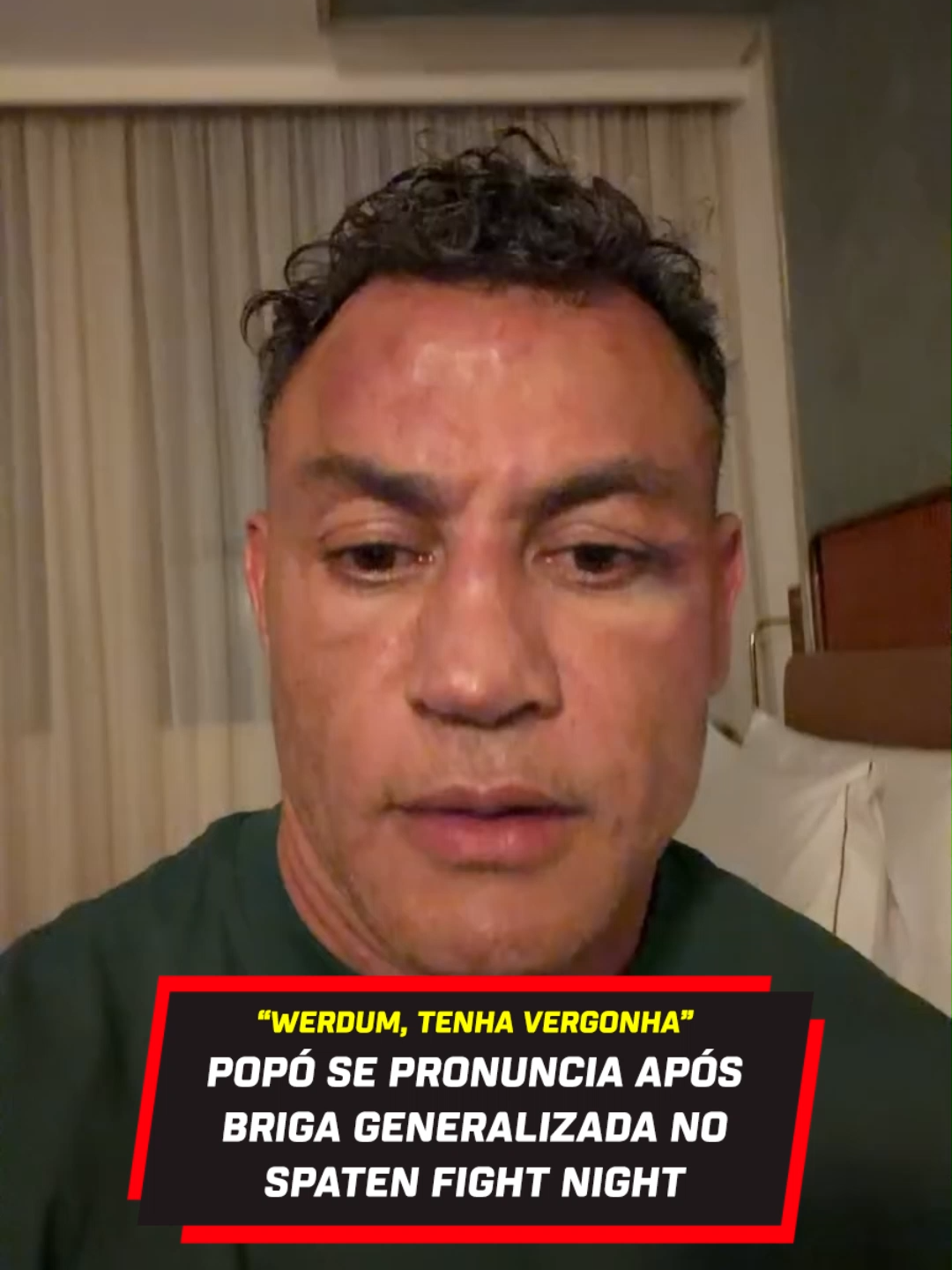 Popó se pronunciou após briga no Spaten Fight Night e sobrou até para Fabrício Werdum! #ESPNKnockOut #TikTokEsportes