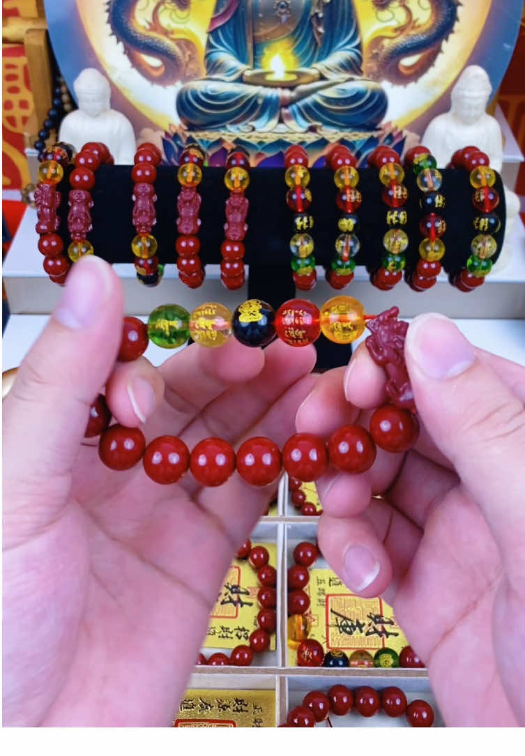 Vòng tay chu sa phong thuỷ tài Lộc may mắn bình an #congiapmayman #vongtayphongthuy #maymantailoc🍀☘️ #phatphapnhiemmau #vongtay 