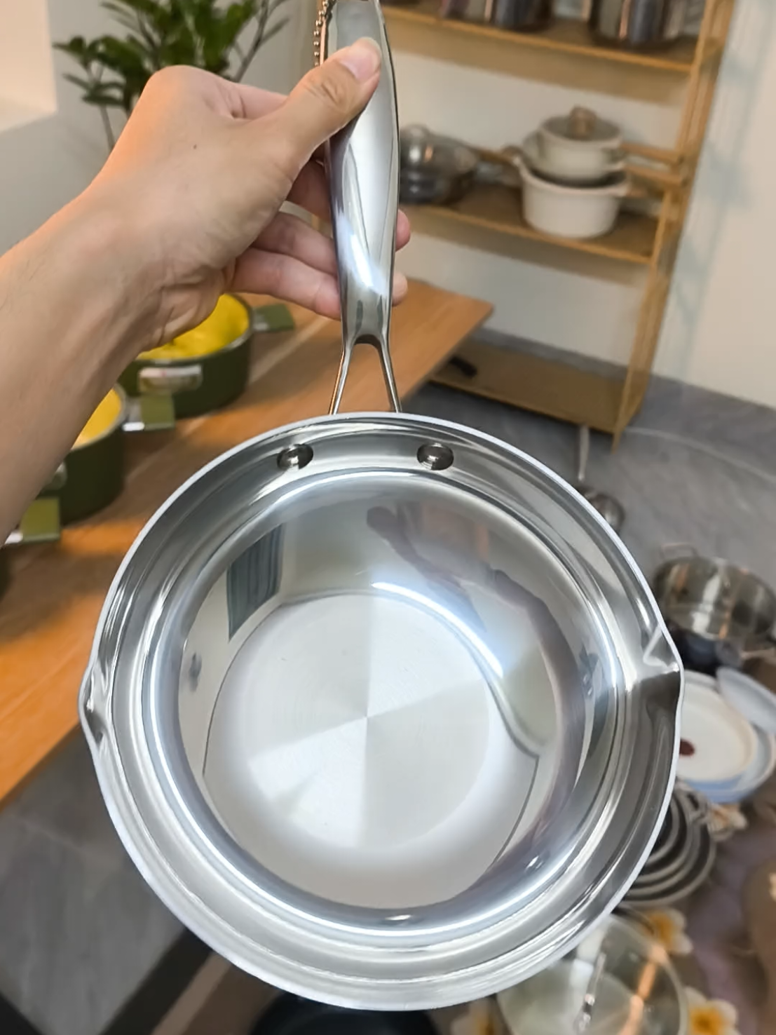 Chảo xào inox 304 nguyên khối Kalpen. Đun được mọi loại bếp. #dobep #xuhuong #chao #kalpen#chảo 