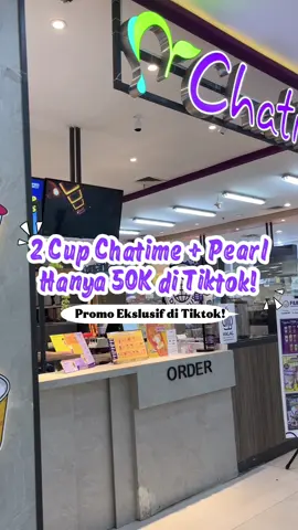Kapan lagi nyobain minuman kekinian favoriat gen Z cuman modal 40K udah dapat 2 cup Chatime! 🤩 Yukkk langsung klik tag lokasi, dan serbu promonya! Follow juga @Chatime Indonesia biar ngga kelewat info promo selanjutnya! #CupsofJoy #chatimeindo  #promochatime  #promomakangajian 