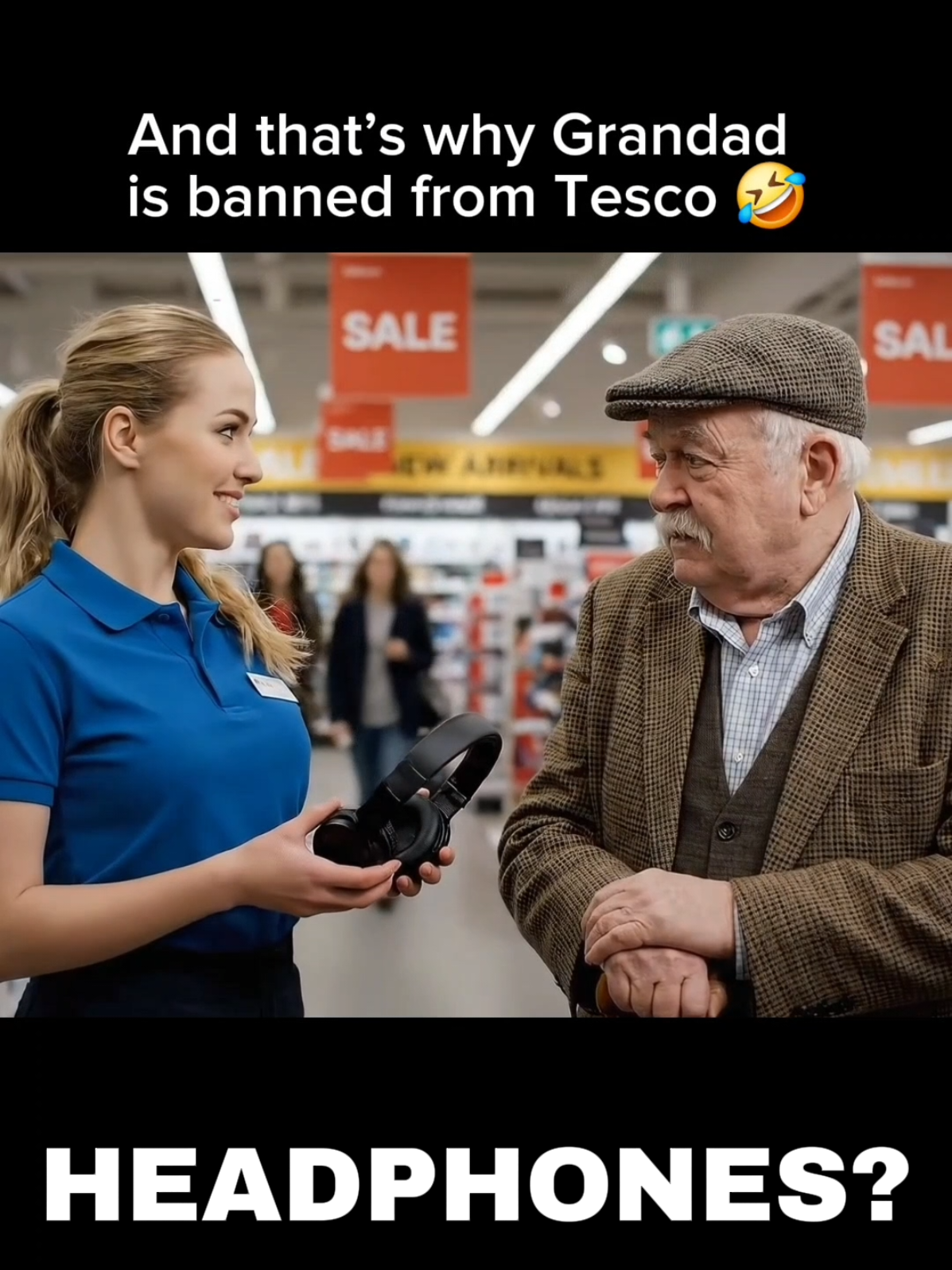 thats why Grandad is banned from Tesco 🤣 #relatable #banter #worklife #savage #britishhumour 