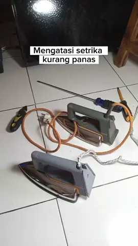 perbaikan setrika kurang panas