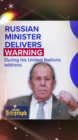 As new tensions rise between #Russia and #NATO powers, #Moscow's top diplomat insisted to world leaders that his nation doesn't intend to attack #Europe but will mount a “decisive response” to any aggression. Foreign Minister #SergeyLavrov  spoke at the  General Assembly after weeks in which unauthorised flights into NATO’s airspace by Russian drones and aircraft have deepened concerns, adding context to his defiant message www.paristelegraph.fr