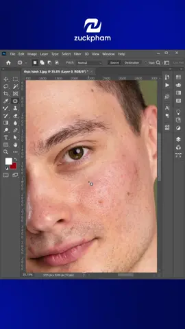 Photoshop tips - Manual facial treatment with Photoshop #zuckpham #designtools #photoshopskills #photoshoptips #photoshoptricks
