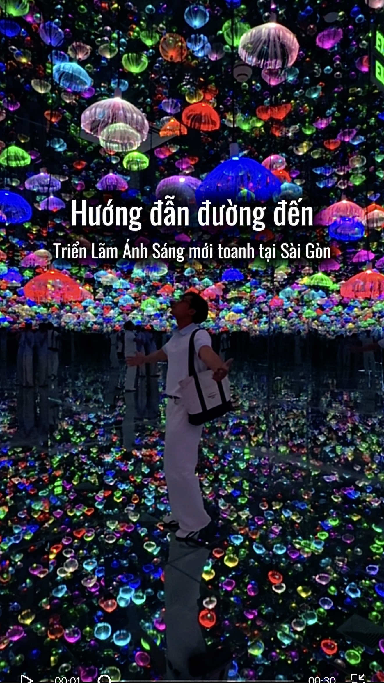 Hướng dẫn đường đến triển lãm ánh sáng mới toanh tại Sài Gòn #saigon #trienlam #trienlamnghethuat #starryskyartmeum #huongnoilamphim 